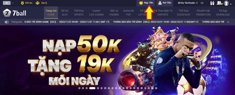 Hướng Dẫn Nạp Tiền 7ball Đầy Đủ - Thỏa Sức Giải Trí Không Giới Hạn